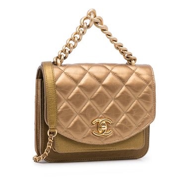 CHANEL Maxi Chain Around Quilted Leather Flap Shoulder Bag