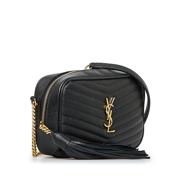 Beige Saint Laurent Mini Monogram Lou Crossbody Bag – Designer Revival