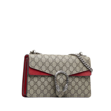 GG Supreme Dionysus Small Shoulder Bag With Red Detail