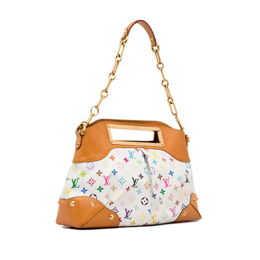 White Louis Vuitton Monogram Multicolore Judy MM Shoulder Bag