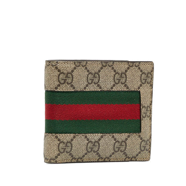 Gucci Gg Supreme Bee-print Wallet in Brown for Men