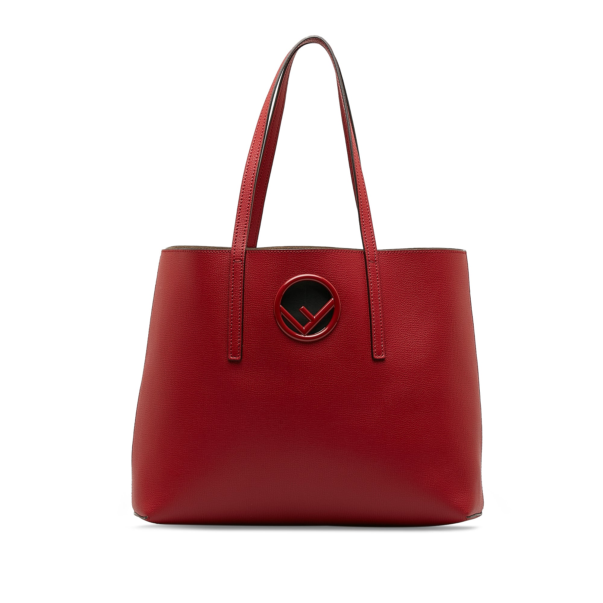 image of Red Fendi F Is Fendi Shopper Tote