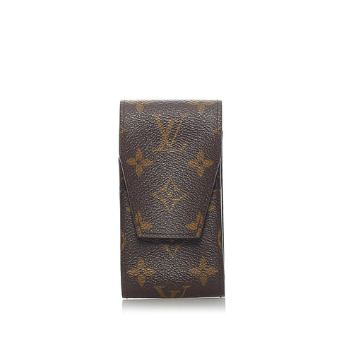 LOUIS VUITTON Damier Ebene Etui Cigarette Case Brown