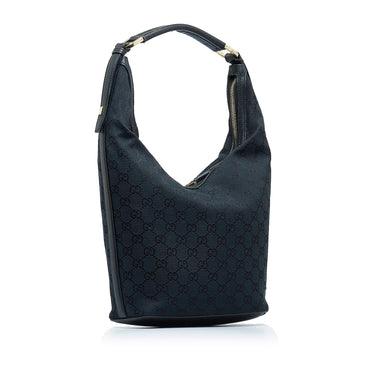 Gucci Black GG Canvas Jackie Belt Bag Leather Cloth Pony-style calfskin  Cloth ref.889862 - Joli Closet