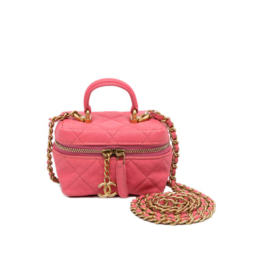 CHANEL Caviar Cell Phone Crossbody Bag Pink 20063