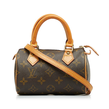 Louis Vuitton NANO SPEEDY MINI HL MONOGRAM STRAP Brown Leather