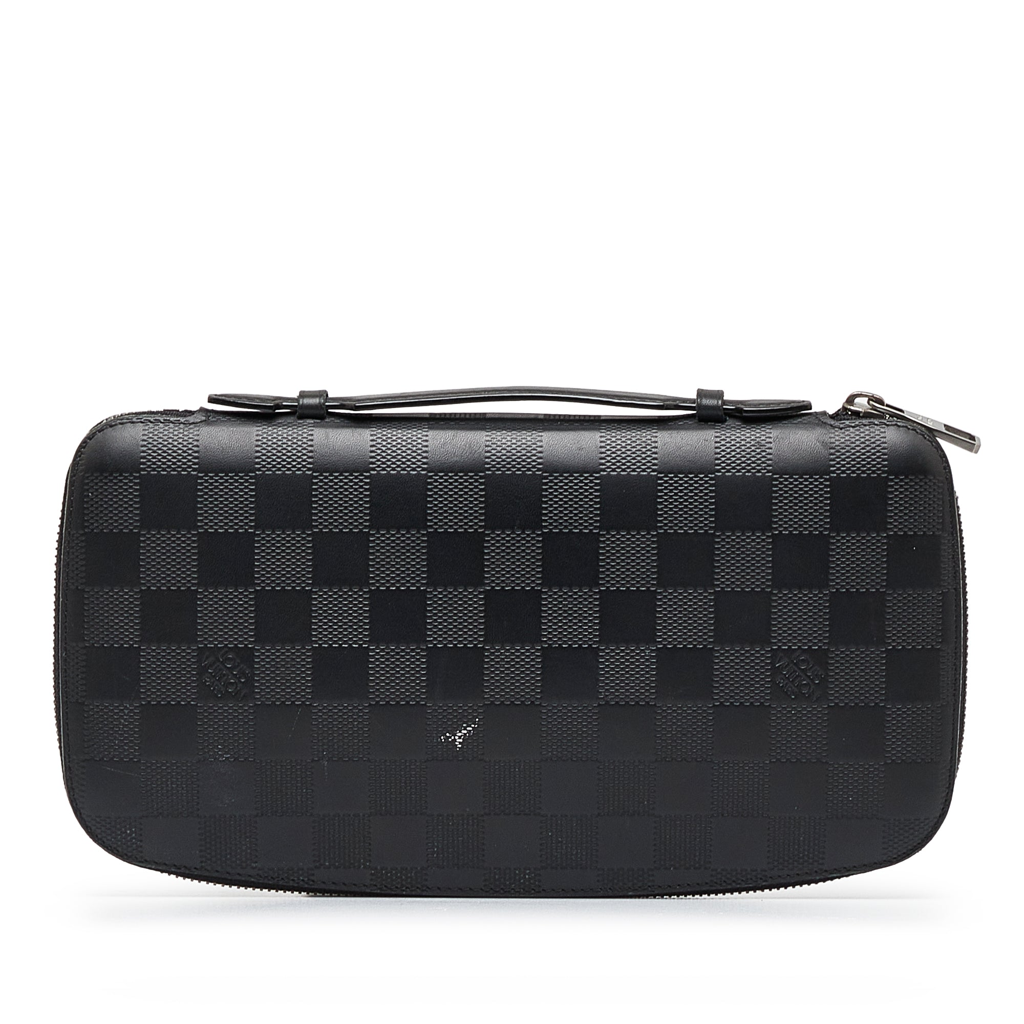 image of Black Louis Vuitton Damier Infini Atoll Organizer XL Long Wallets