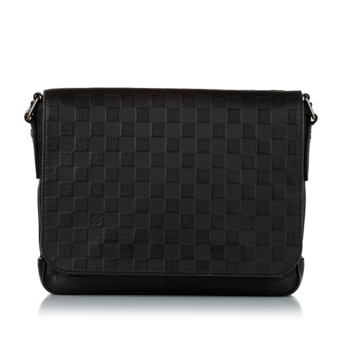 Authenticated Louis Vuitton Damier Infini District PM Black