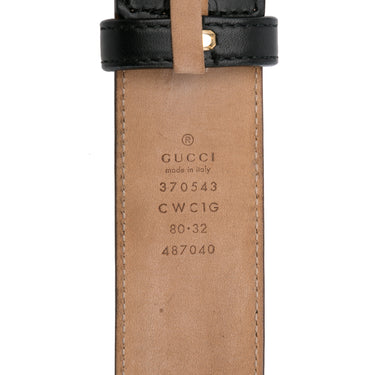 Gucci Interlocking G Belt Guccissima Dark Brown in Leather with Silver-tone  - US