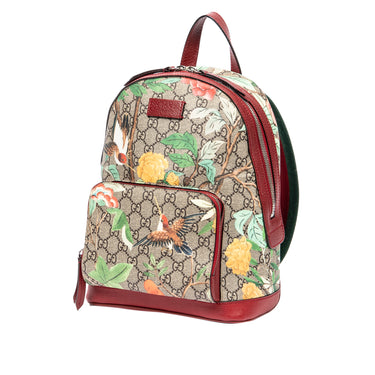Red Gucci Small GG Supreme Tian Backpack, AmaflightschoolShops Revival