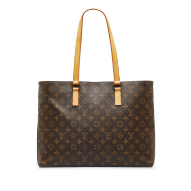 Louis Vuitton Mezzo Brown Canvas Tote Bag (Pre-Owned)