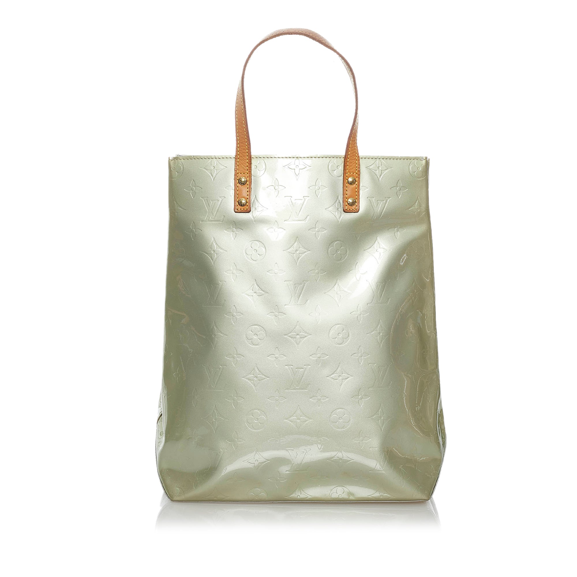 Louis Vuitton Louis Vuitton Reade MM Beige Vernis Leather Tote