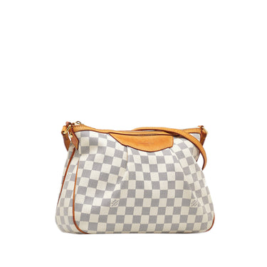 White Louis Vuitton Damier Azur Siracusa PM Crossbody Bag – Designer Revival