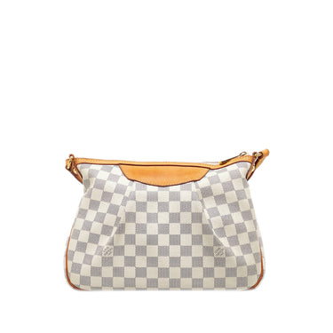 White Louis Vuitton Damier Azur Siracusa PM Crossbody Bag – Designer Revival