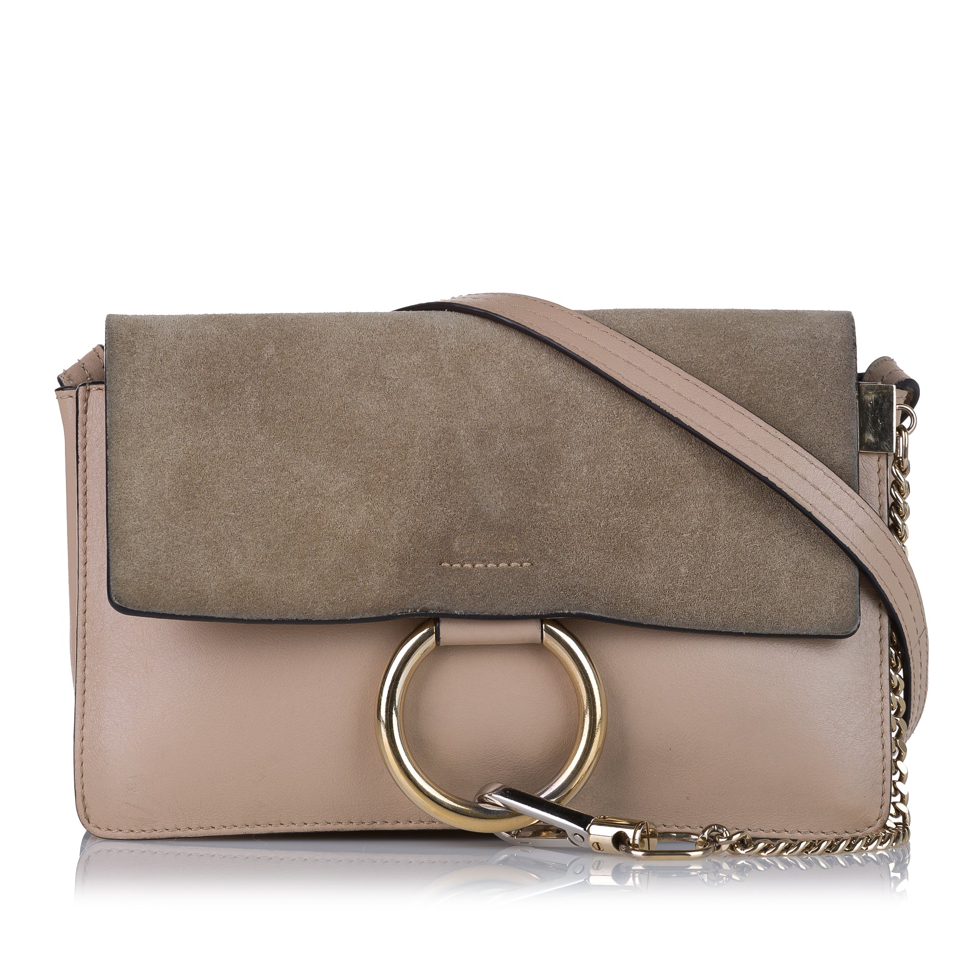 pre-owned Chloe Faye Small Crossbody Bag-Brown