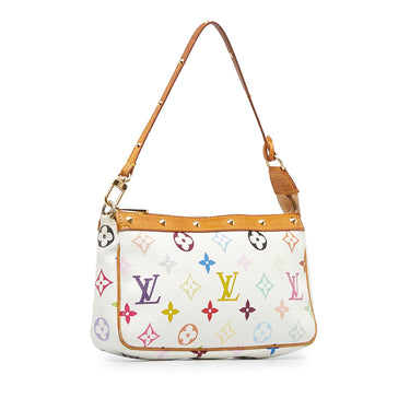 White Louis Vuitton Monogram Multicolore Pochette Accessoires Baguette –  Designer Revival