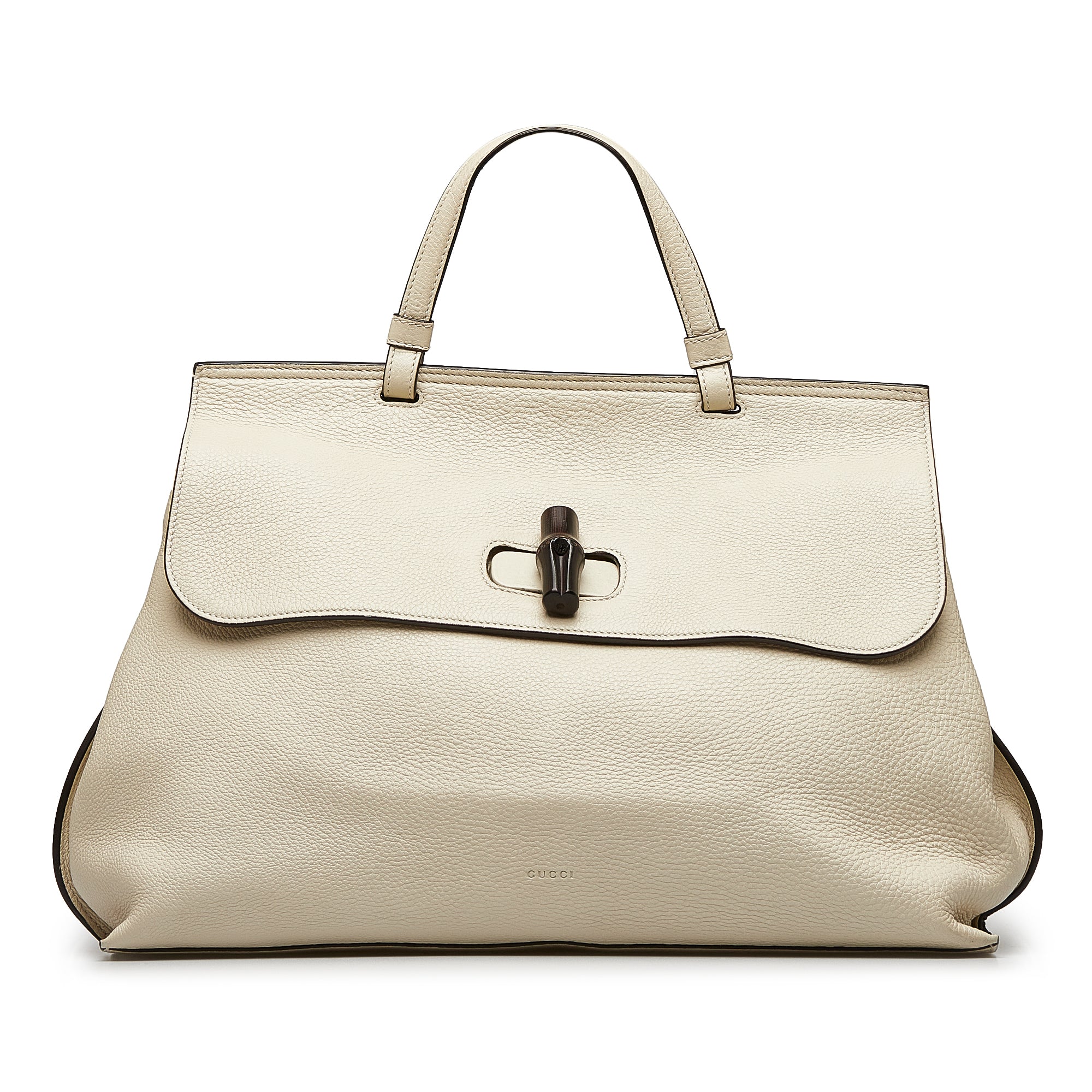 image of White Gucci Bamboo Daily Satchel