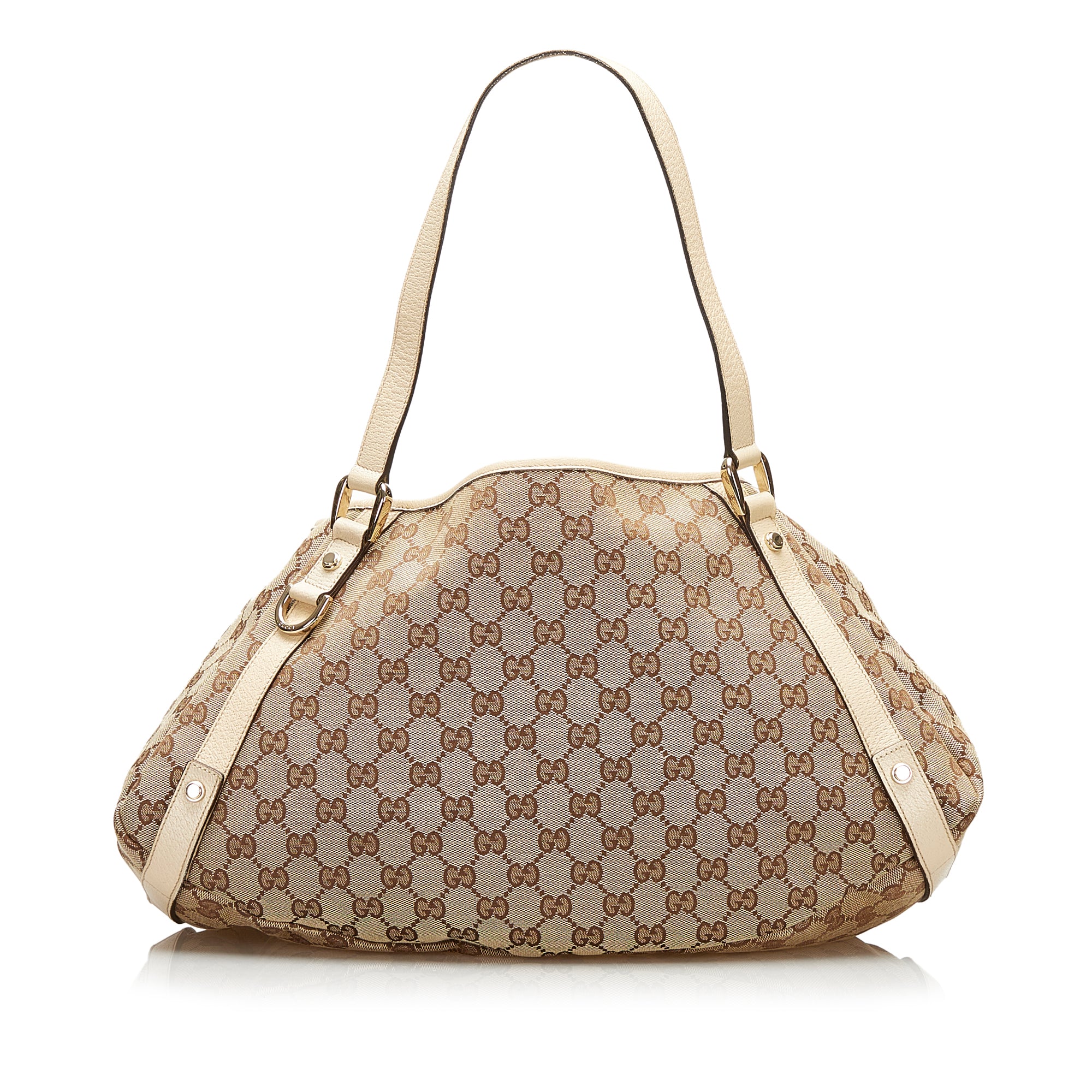 Gucci Beige/Ebony G Canvas Abbey D-Ring Pochette Bag