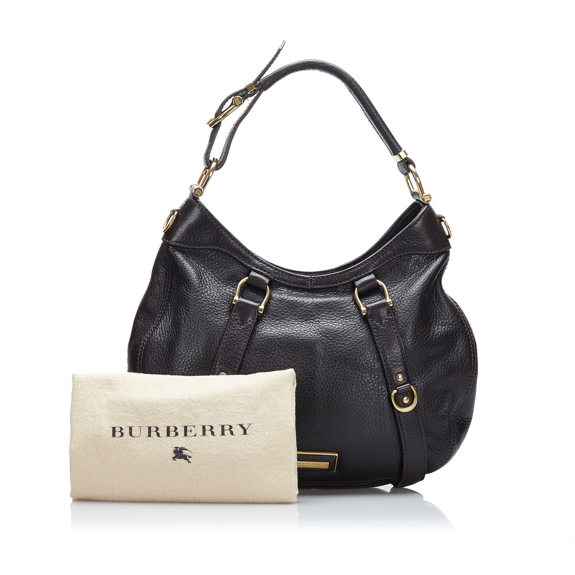 Black Burberry Leather Hobo Bag – Designer Revival