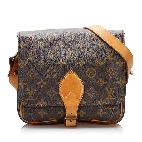 Louis Vuitton backpack in brown monogram canvas and black leather