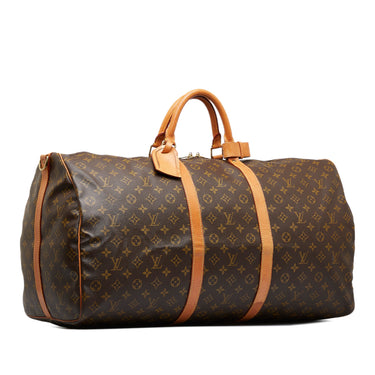 LOUIS VUITTON Monogram Canvas Keepall Bandouliere 60 Travel Bag