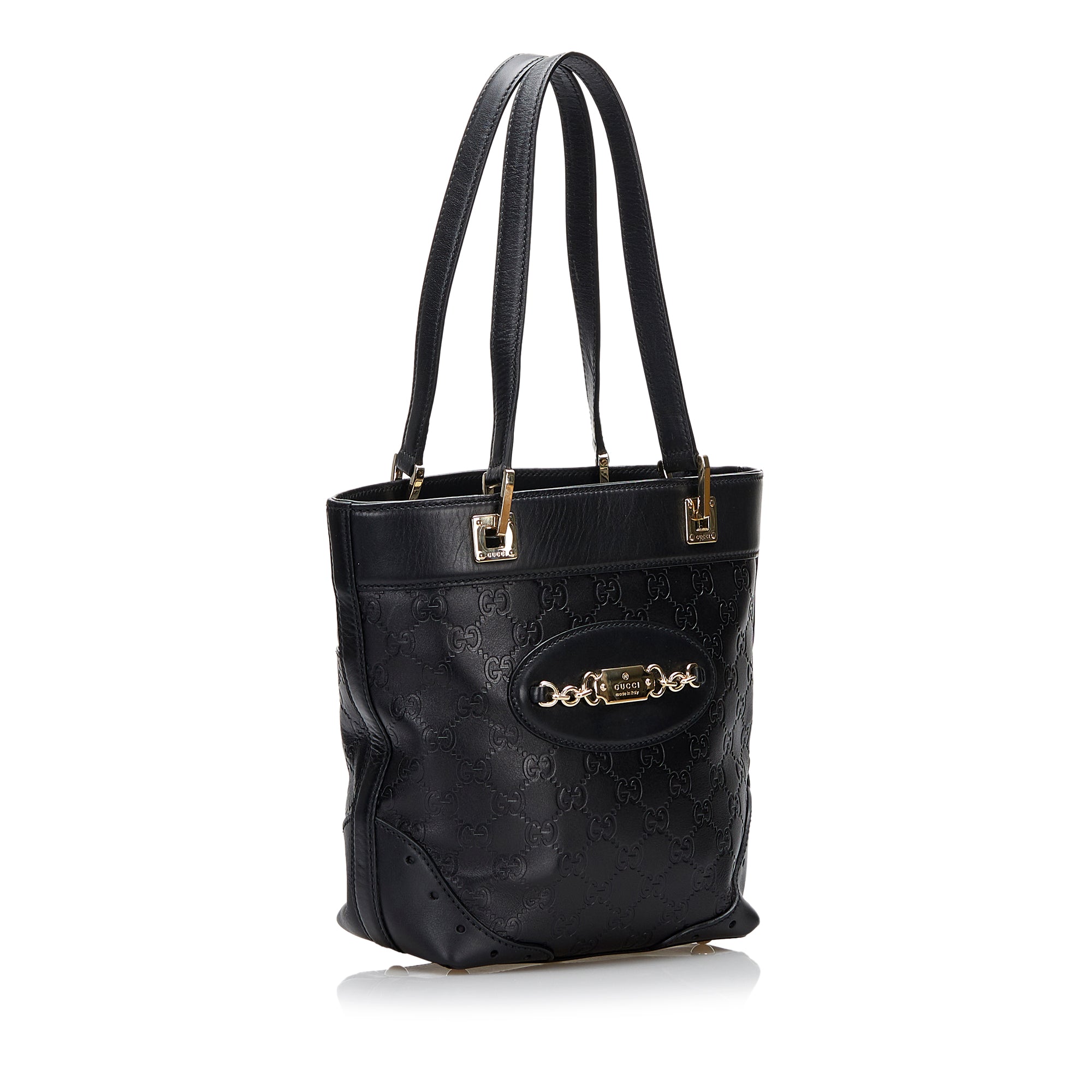 Black Gucci Guccissima Punch Shoulder Bag – Designer Revival