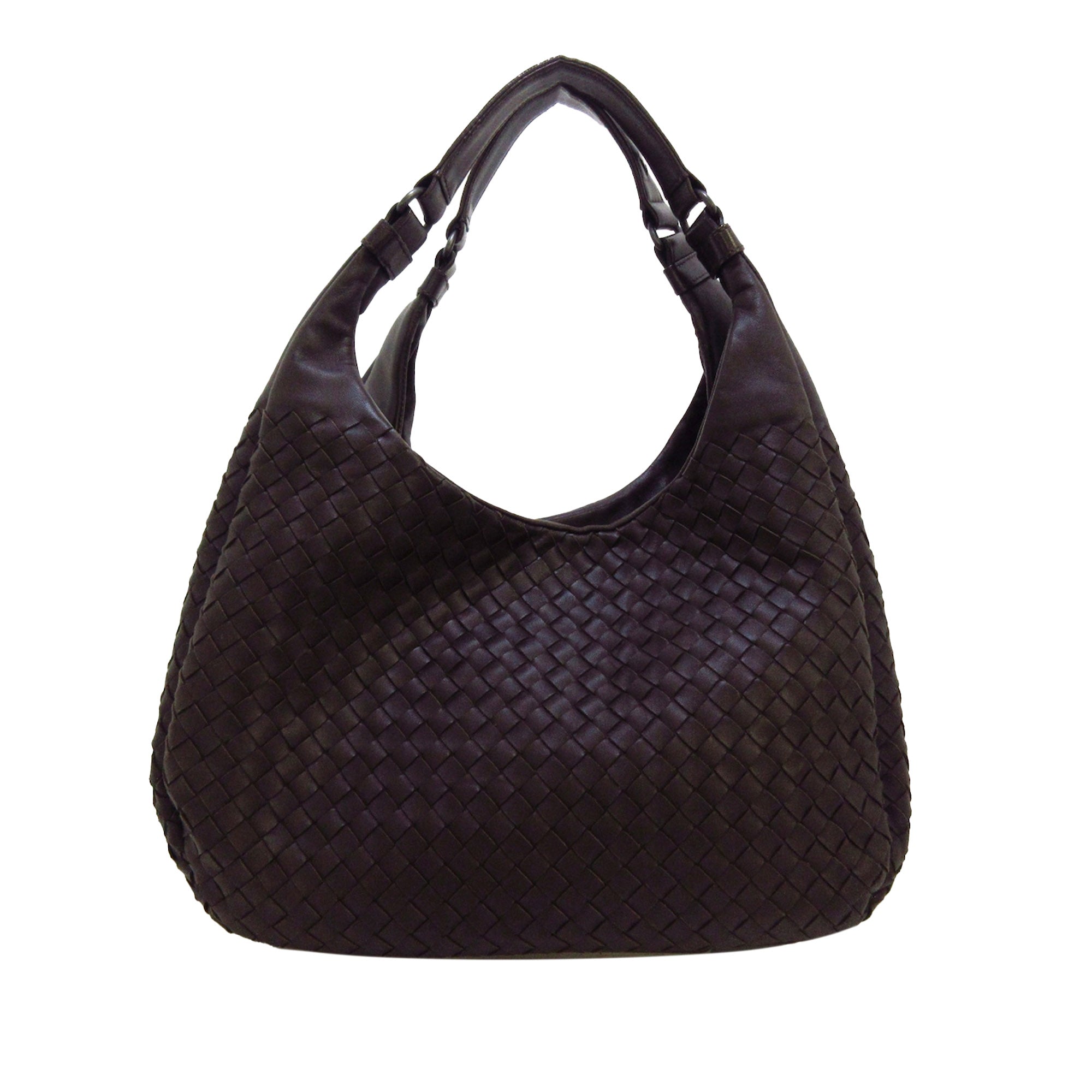 Bottega Veneta - Veneta Small Intrecciato Nappa Hobo Bag Brown