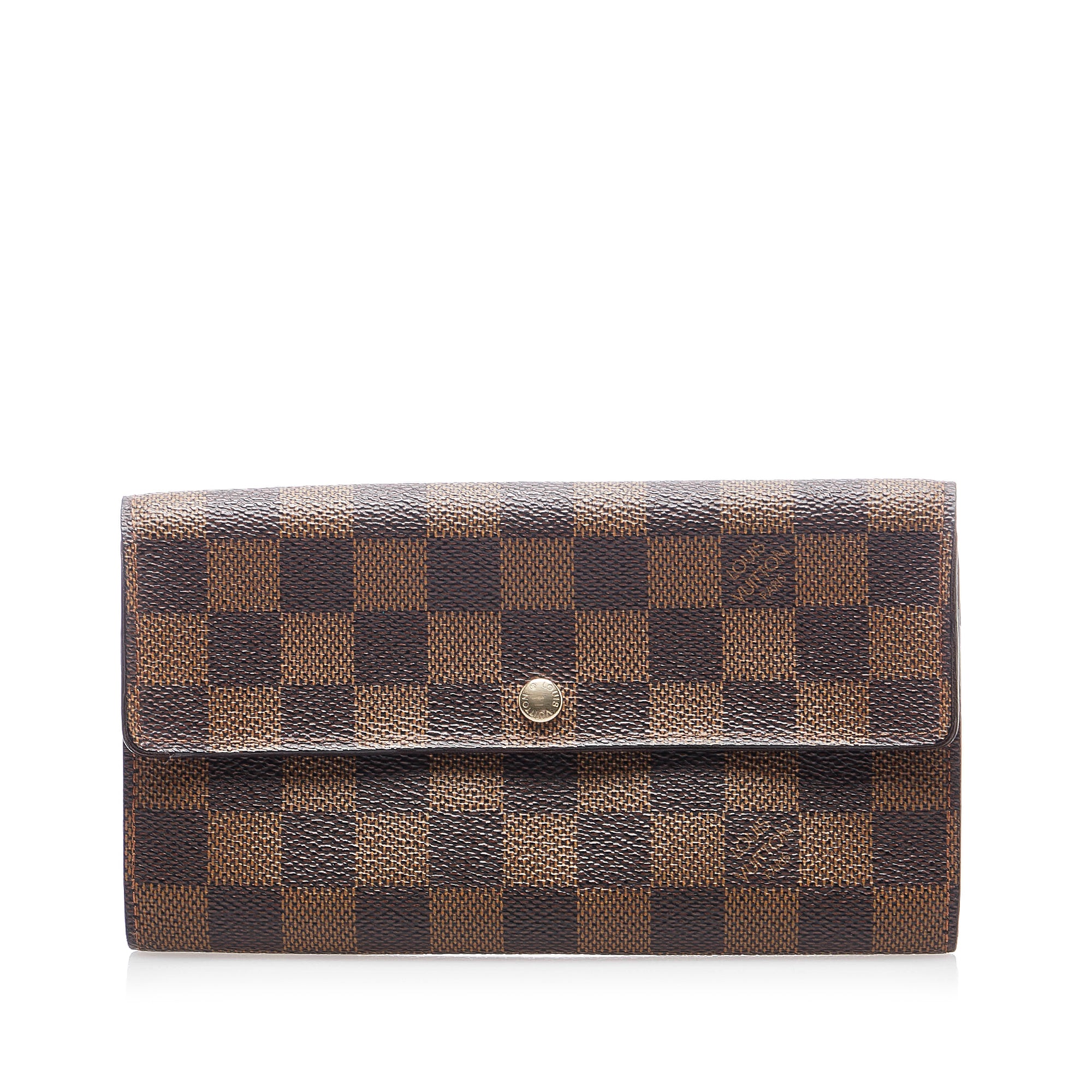 Dark Brown damier Ebene / DE Petite Leather Strap for LV 