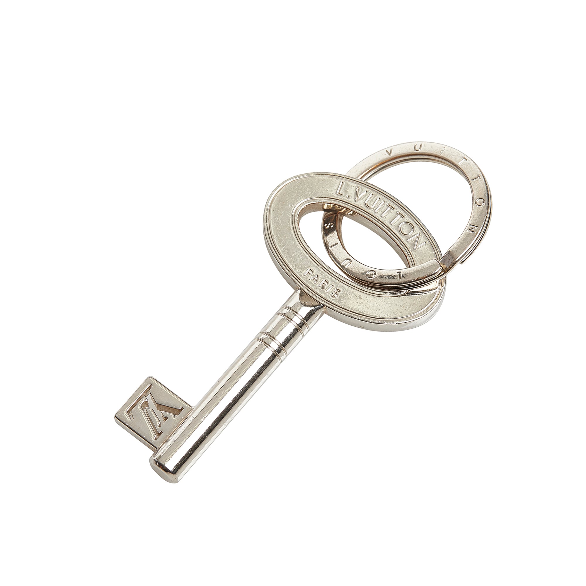 brown louis vuitton leather key ring