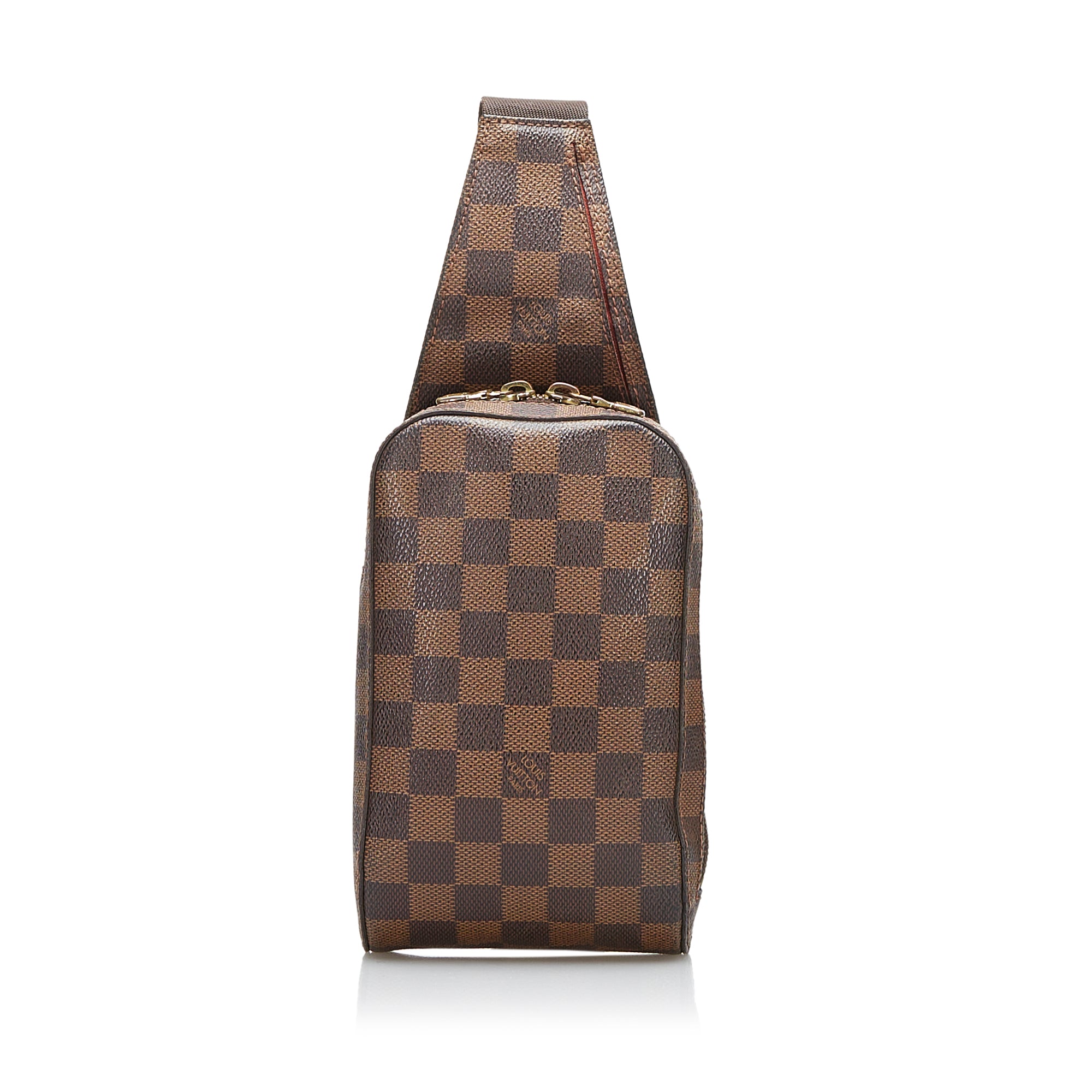 Bolsito de mano Louis Vuitton Motard Afterdark en ante Monogram beige