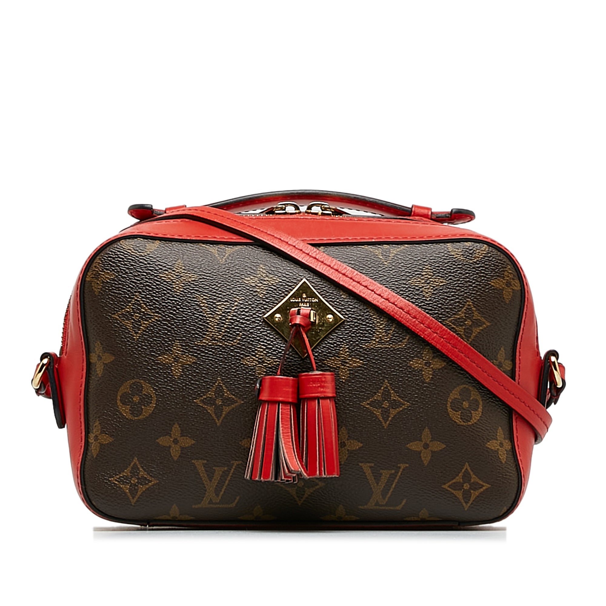 image of Brown Louis Vuitton Monogram Saintonge Crossbody Bag