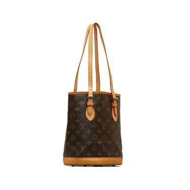 LOUIS VUITTON BROWN MONOGRAM CANVAS PETIT BUCKET BAG