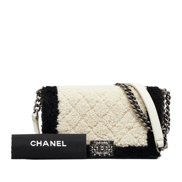 Beige Chanel Medium Bicolor Boy Shoulder Bag – Designer Revival