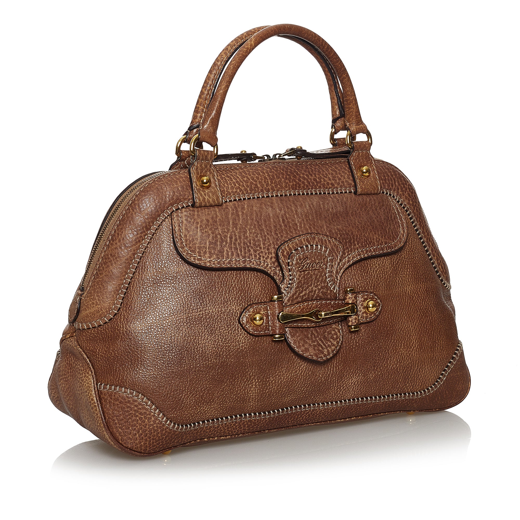 Brown Gucci New Pelham Leather Handbag – Designer Revival