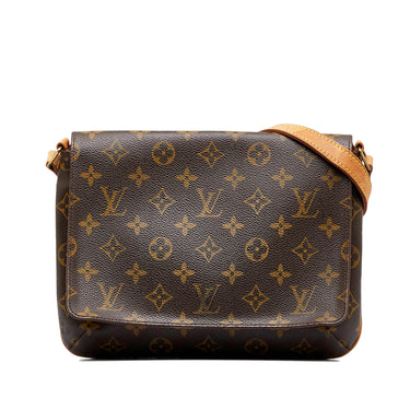 Louis Vuitton Musette Tango Canvas Shoulder Bag (pre-owned) in Brown