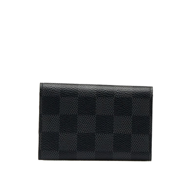 Louis Vuitton Black x Grey Damier Graphite Card Holder Wallet Case