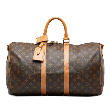 Brown Louis Vuitton Monogram Keepall Bandouliere 50 Travel Bag