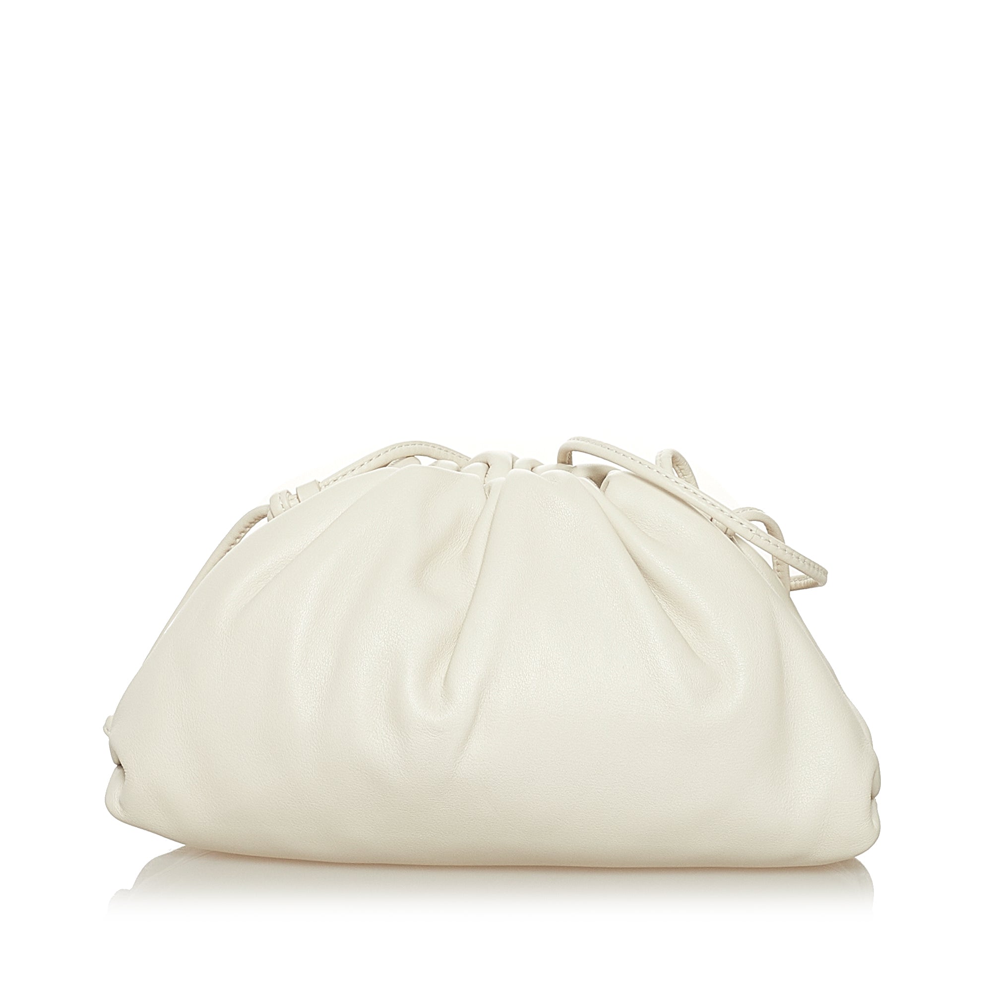 Bottega Veneta Baguette Pochette Chain Bag in White