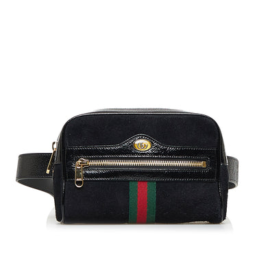 Gucci GG Canvas Double Pocket Belt Bag - Black Waist Bags, Handbags -  GUC1235511