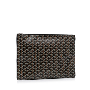 Goyard Black Goyardine Senat PM Pouch, Designer Brand, Authentic Goyard