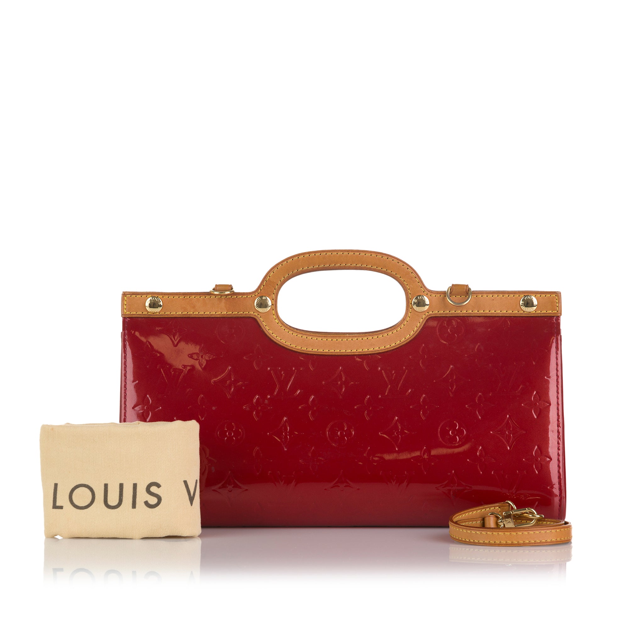 Louis Vuitton Louis Vuitton Roxbury Drive Red Vernis Leather Hand