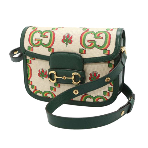 Gucci Horsebit 1955 GG Shoulder Bag in Brown - Gucci