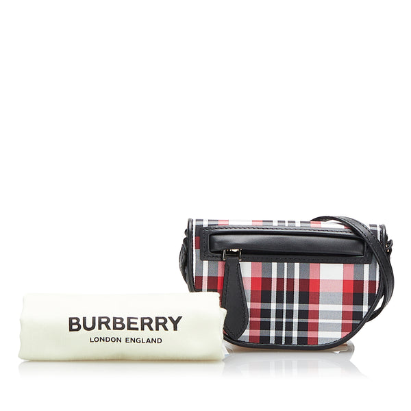 Multi Burberry Mini Micro Tartan Olympia Bag