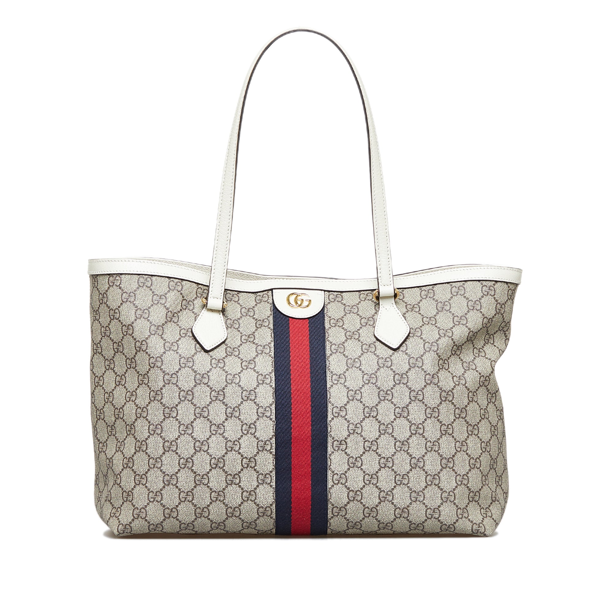 image of Brown Gucci GG Supreme Ophidia Tote