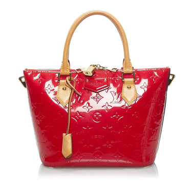 Louis Vuitton Montebello Red Patent Leather Handbag (Pre-Owned)