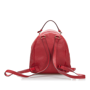 Louis Vuitton Sorbonne Monogram Empreinte Leather Backpack Red