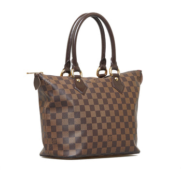 LOUIS VUITTON Saleya PM Damier Ebene Brown Tote Shoulder Bag