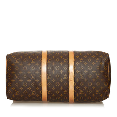 Louis Vuitton Keepall 60 cm Travel Bag in Brown Monogram Canvas and