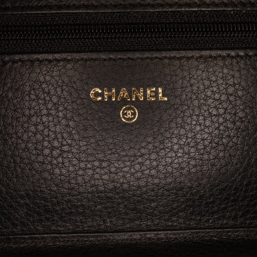Céline Celine Black C Bag Wallet On Chain Leather Pony-style