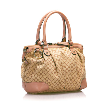 Beige Gucci Bamboo Satchel – Designer Revival